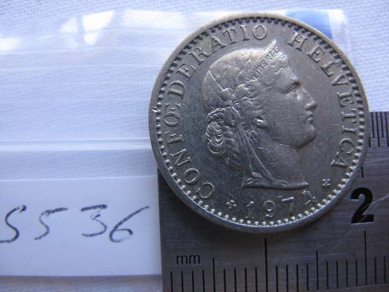 SWITZERLAND 20 RAPPEN 1974.