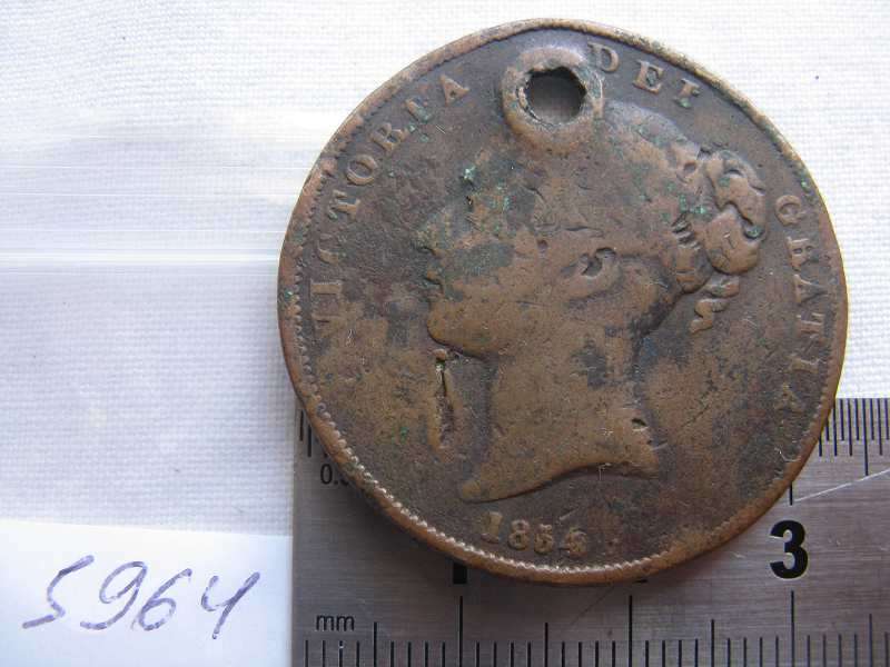 GB QV PENNY 1854.