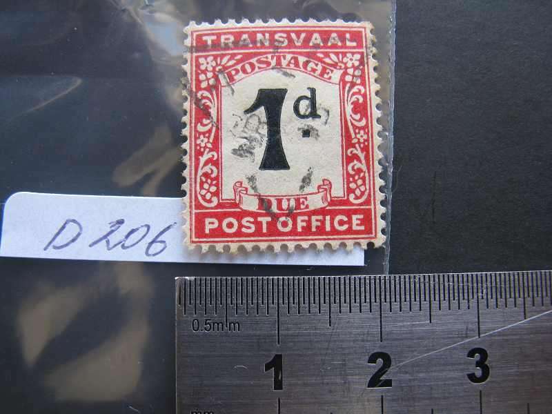 TRANSVAAL 1d POSTAGE DUE.