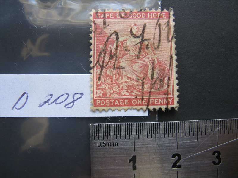 CAPE OF GOOD HOPE POSTAGE ONE PENNY.