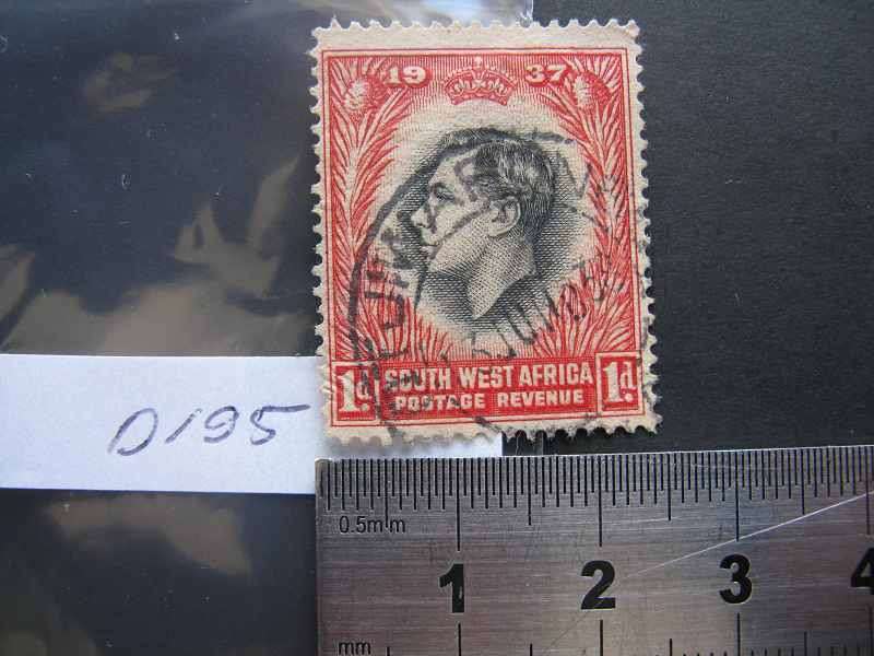SWA KGVI 1d POSTAGE REVENUE.