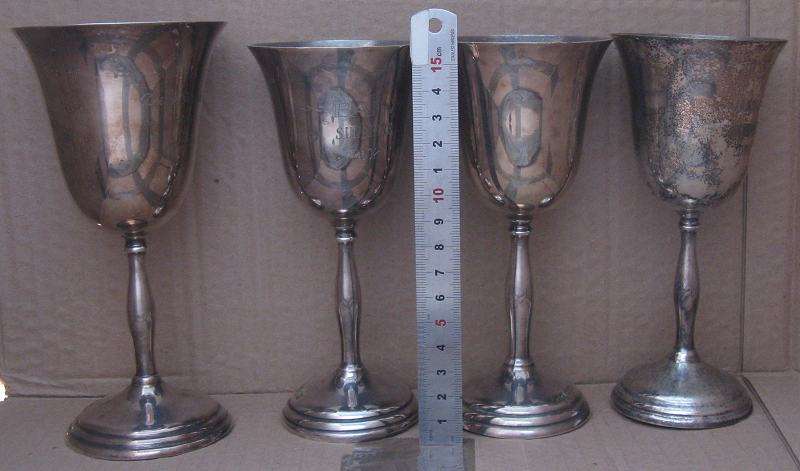 REGAL A1 SPC TROPHY GOBLETS x 4. BID PER TROPHY GOBLET TO TAKE THE 4.