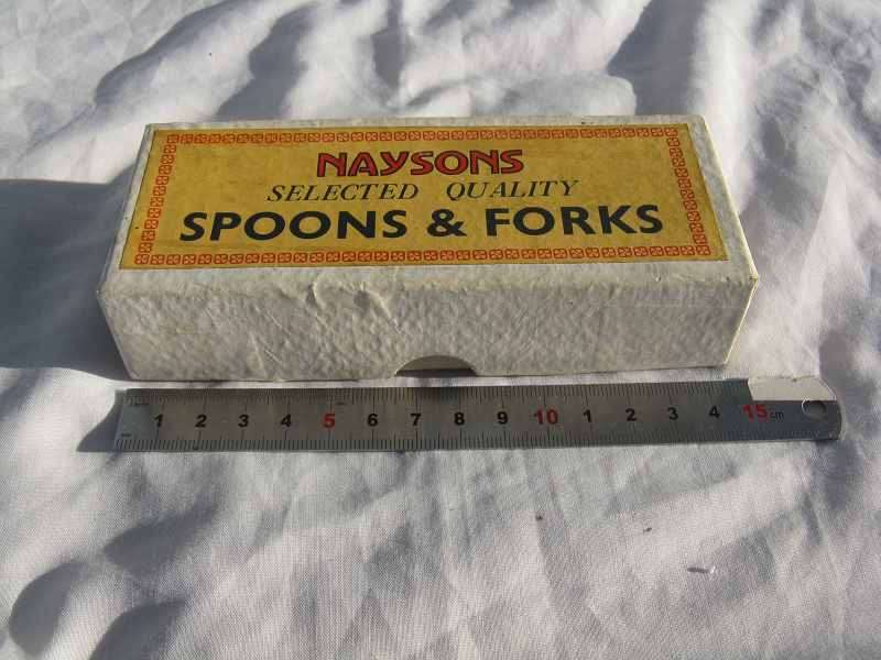 NAYSONS NICKEL SILVER TEA SPOONS x 5.