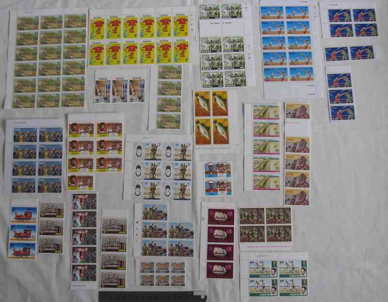 KENYA STAMP LOT. BID FOR THE LOT. UNUSED.