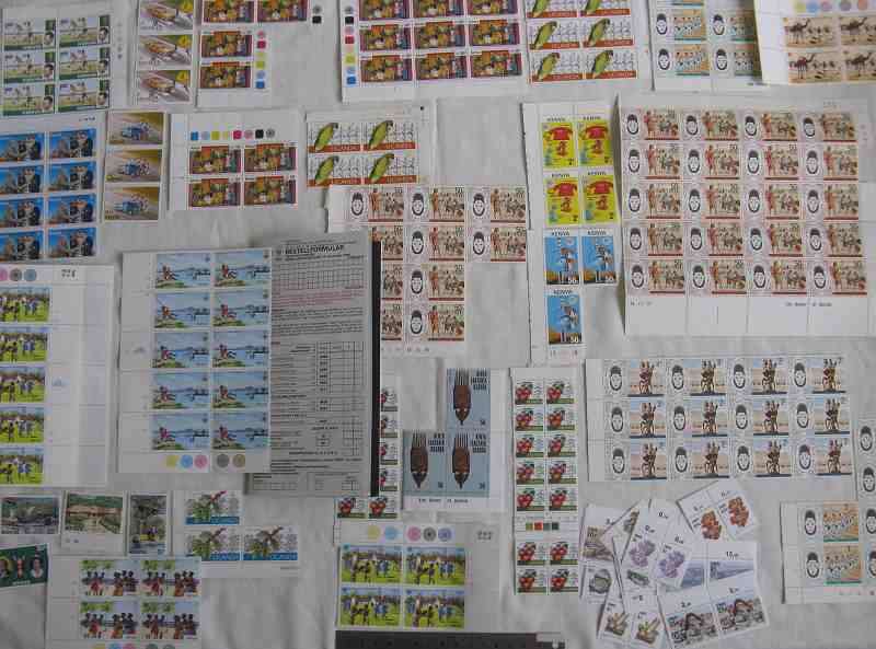 KENYA STAMP LOT. BID FOR THE LOT. UNUSED.