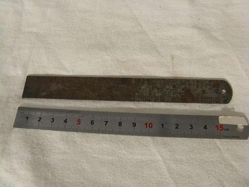 MADE IN ENGLAND BEST QUALITY SPRING STEEL 6" 15cm RULER.
