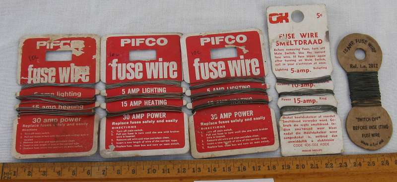 Old fuse wire lot.