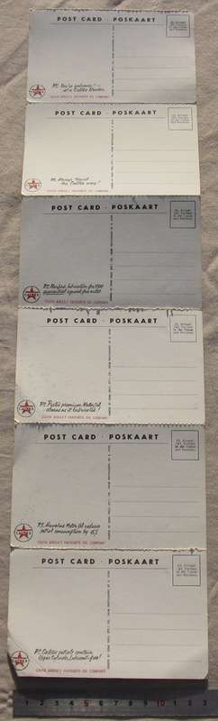 Caltex booklet of unused postcards. Cape Town by R. Ryan.