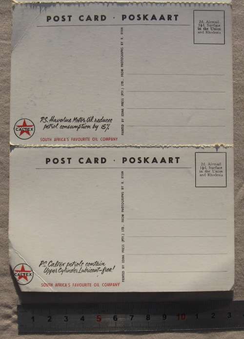 Caltex booklet of unused postcards. Cape Town by R. Ryan.