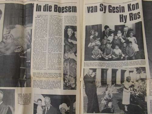 Sunday times 1966, The Cape Argus 1966 (Verwoerd death), The Cape Times 1968 original newspapers.