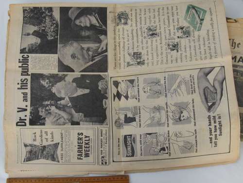 Sunday times 1966, The Cape Argus 1966 (Verwoerd death), The Cape Times 1968 original newspapers.