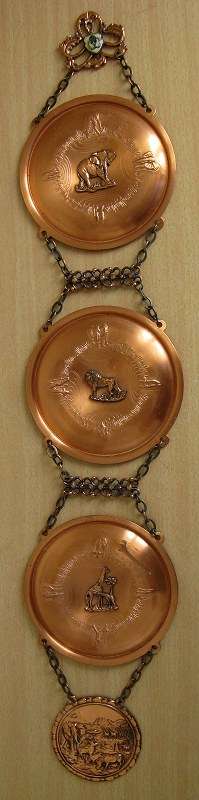 TRANSVAAL SNAKE  PARK COPPER WALL DECORATION.L=54cm.(CR12)