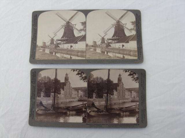 VINTAGE UNDERWOOD & UNDERWOOD SLIDES x 2. 18cm x 9cm.(CR6)