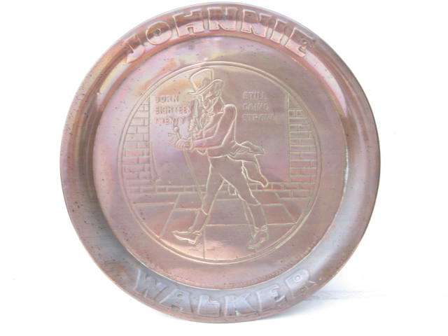 JOHNNIE WALKER PLATE - BORN EIGHTEEN TWENTLY, STILL GOING STRONG. D34cm. (CR5)