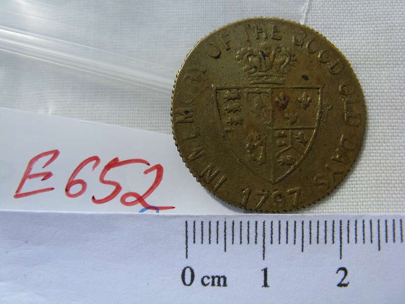 GEORGE III, 1797, "IN MEMORY OF THE GOOD OLD DAYS".
