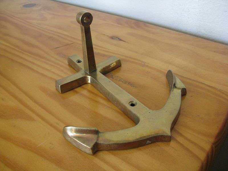 SOLID BRASS ANCHOR. L 16cm.
