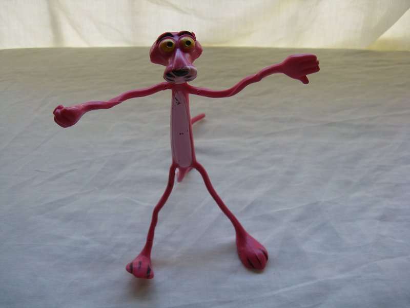 PINK PANTHER BENDABLE. HEAD TO FOOT 16.5cm.