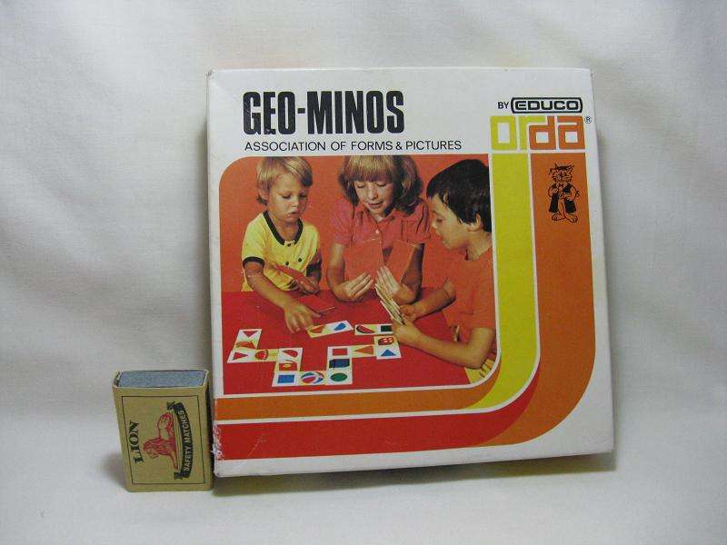 VINTAGE GEO-MINOS BY EDUCO. BOX: L 17.5cm x W 17.5cm. P&P=R33.