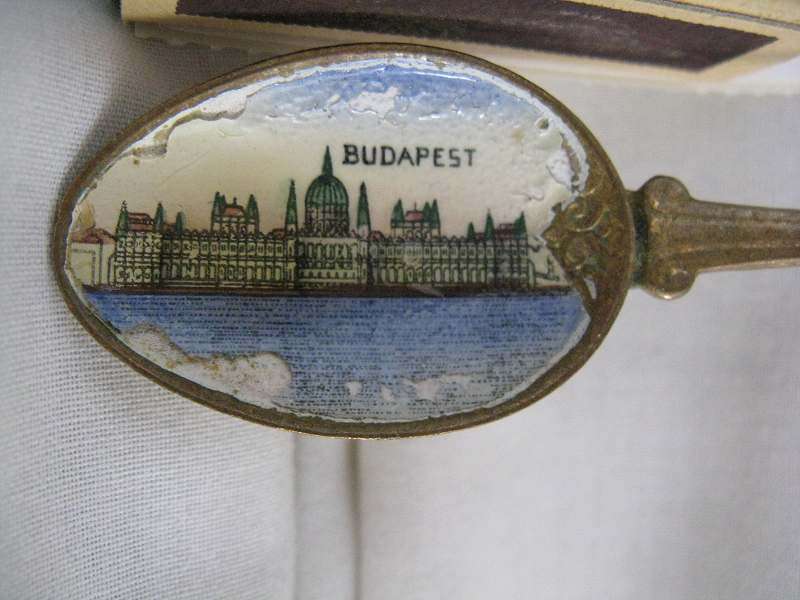 BUDAPEST SOUVENIR SPOON. PLEASE NOTE DAMAGE.