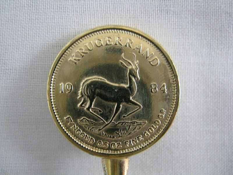 KRUGERRAND SOUVENIR SPOON. STAINLESS STEEL.
