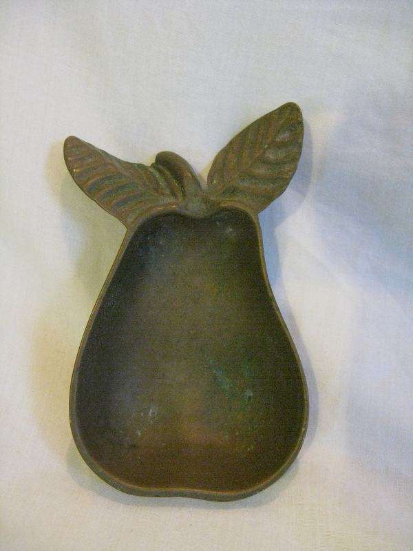 POSSIBLY BRASS PEAR SHAPED DISH.