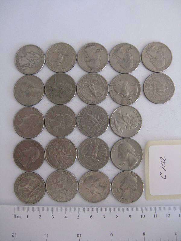 US 1/4 DOLLAR COMBO. 22 UNITS.