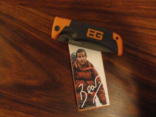 Gerber Bear Grylls Lockback Saber Camping Tactical Survival Folding Knife