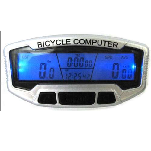 Blue LCD Bicycle Bike Computer