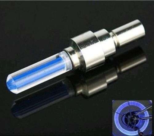 Bicycle or Bike LED Tyre Valve Cap - Blue (Pack of 2)