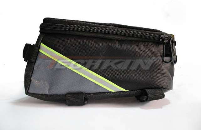TECHKIN Bicycle Top Bike Tube Belt Frame Bag for Touch Screen (Grey)
