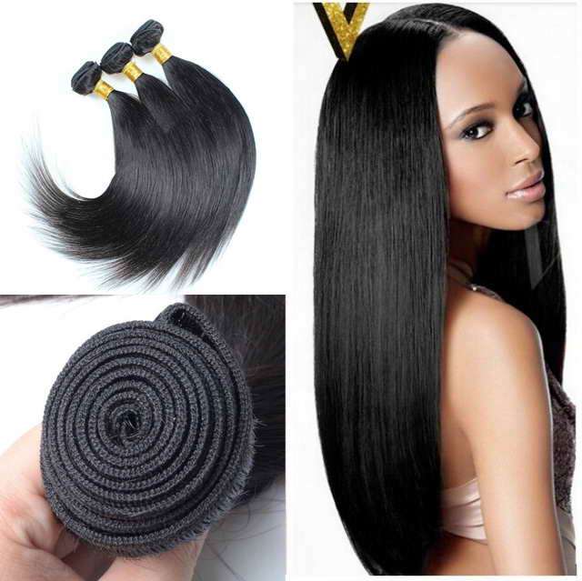 BRAZILIAN VIRGIN HAIR -  STRAIGHT 10-inch (Black)
