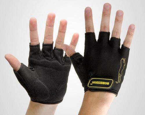 Cycling Bicycle Riding Gloves Bike Half Finger Black (XL)