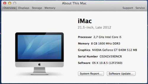 APPLE iMAC 21.5 inch (LATE 2012) * FREE SHIPPING