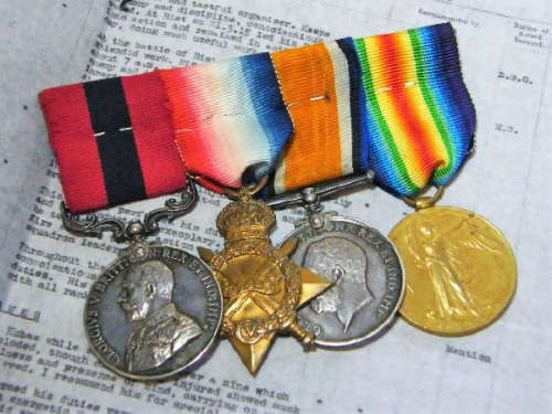 WW1 DCM medal group Pte. AD Kirstein - Potchefstroom commando - for incident in SWA