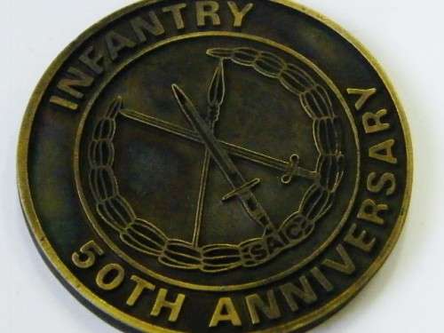 SA infantry 50th anniversary medallion - as per photo