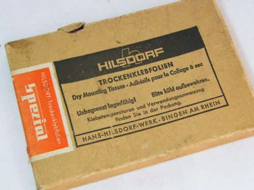 Vintaeg Hilsdorf dry mounting tissues in original box - still sealed - as per photo