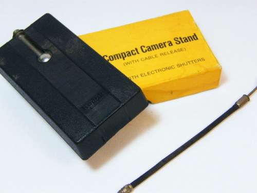 Vintage Kodak compact camera stand with cable release in original box