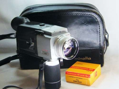 Vintage Minolta superpak 8 movie camera - not tested - sold as is - in pouch - as per photo