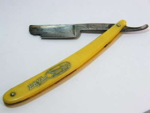 Vintage Paul Waldmin cut throat razor - blade broken