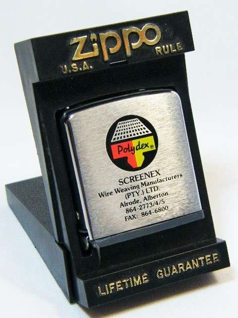 Original Zippo Polydex advertising measuring tape