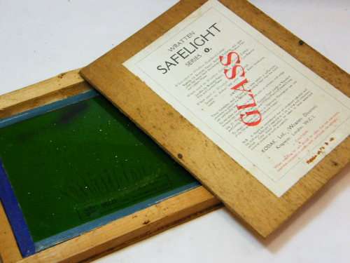 Kodak Wratten darkroom safe light series O glass