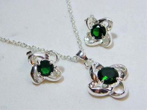 Earrings & necklace set - earrings & pendant stamped 925 for sterling silver