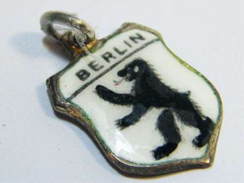 German silver and enamel BERLIN charm