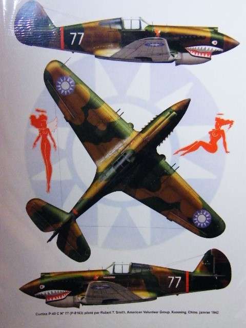 Military Aviation print of a Curtiss P-40 as used in WW2 by Pilot Robert T Smith of America