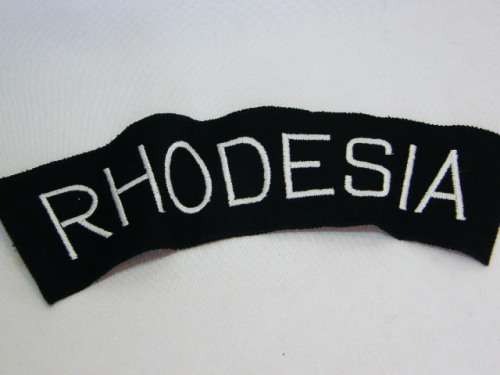 Rhodesia BSAP large cloth title - black