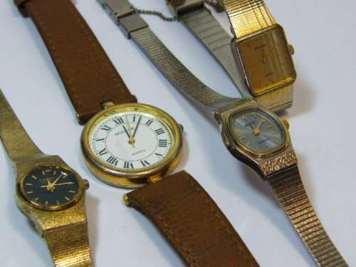 Lot of 4 ladies quartz fashion watches - working