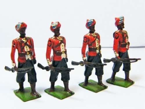 Set of 4 Indian Regiment lead soldiers