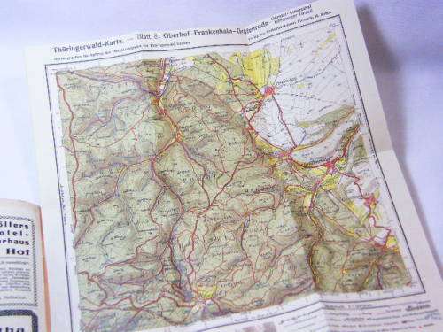 Thuringer Wald-Karte booklet with map of Thuringian forest