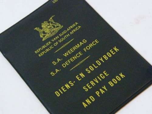 SADF service & pay book