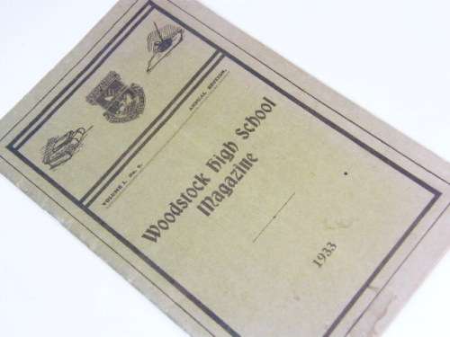 1933 Copy of the Woodstock High School magazine